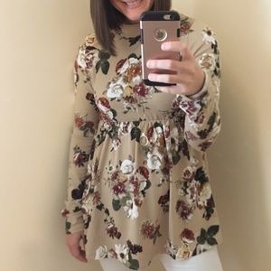 Floral Peplum Top